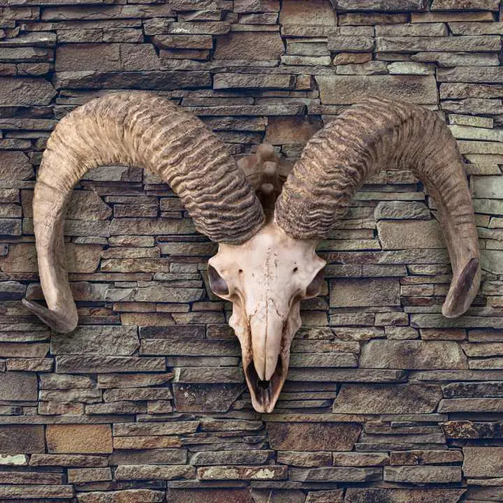ram skull wall mount