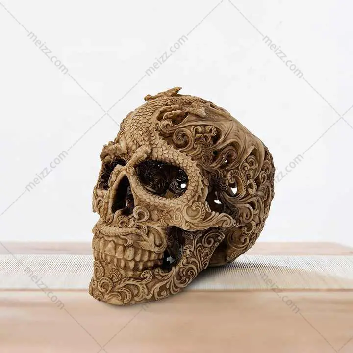 cranial drakos skull statue