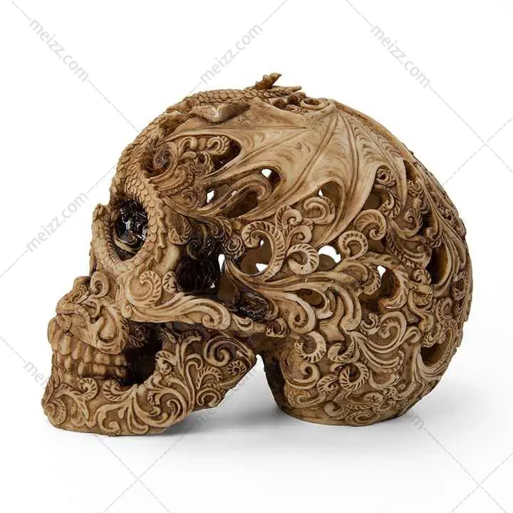 cranial drakos skull statue