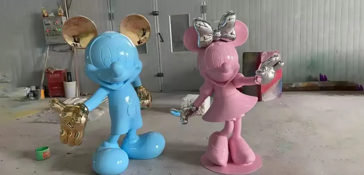 Mickey and Minnie Mouse Statues
