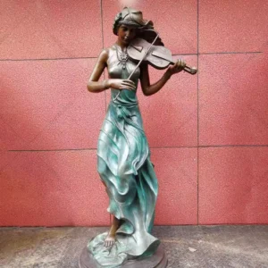 violin player statue
