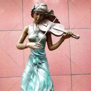 violin player statue