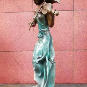 violin player statue