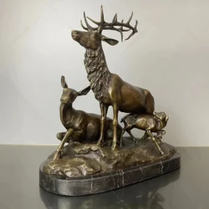 Small Bronze Deer Statue