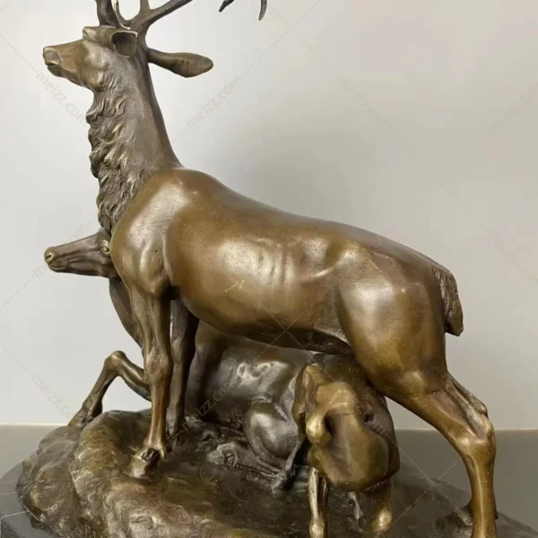 Small Bronze Deer Statue