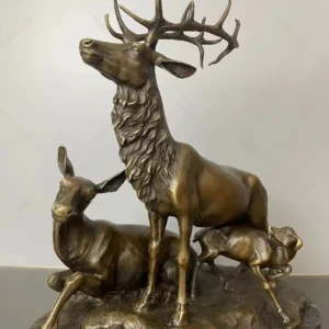 Small Bronze Deer Statue