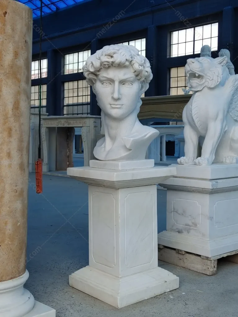 Michelangelo David Head Sculpture