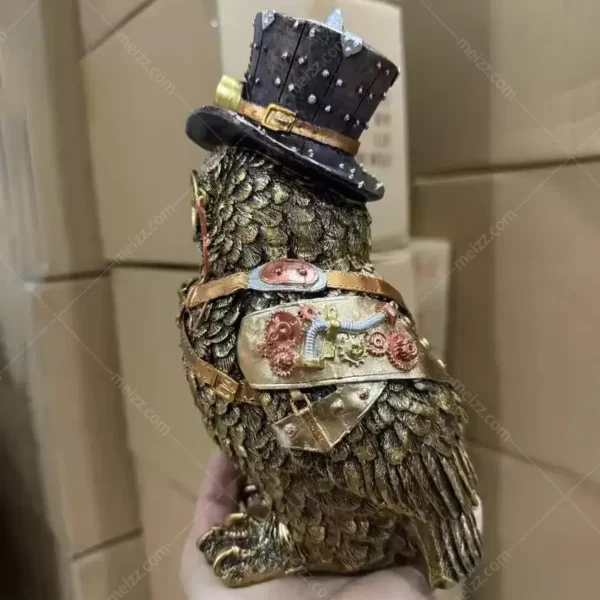 steampunk owl statue