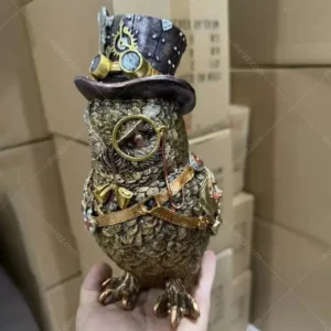 steampunk owl statue