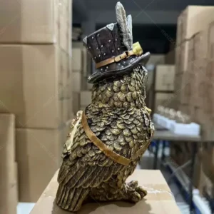 steampunk owl statue