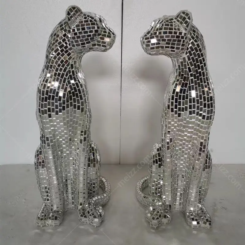 Silver Panther Statue