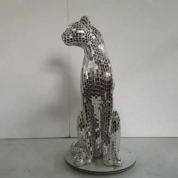 Silver Panther Statue