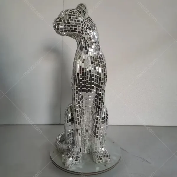 Silver Panther Statue