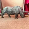 Brass Rhino Statue