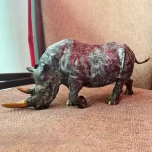 brass rhino statue