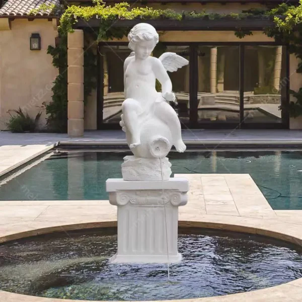 cherub outdoor water fountains