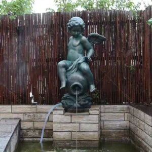 cherub outdoor water fountains