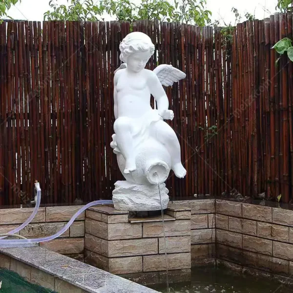 cherub outdoor water fountains