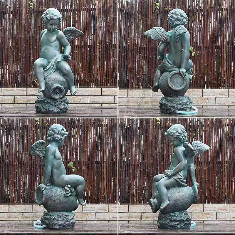 cherub outdoor water fountains