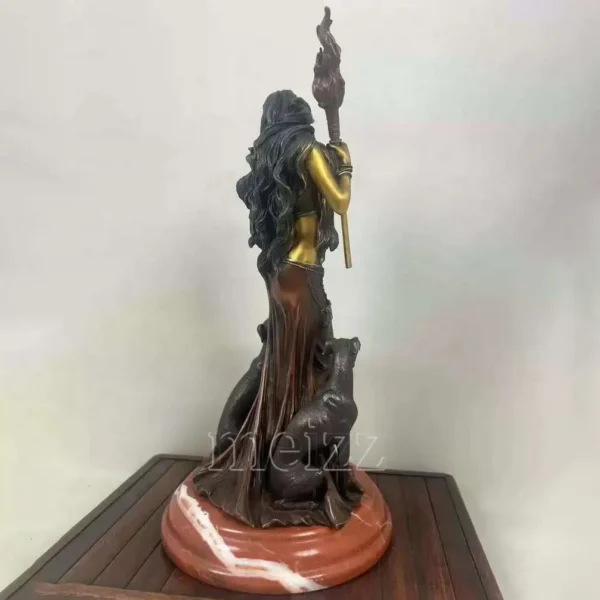 bronze goddess hecate statue