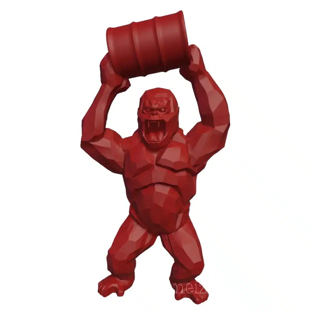 custom geometric gorilla statue 3D Model