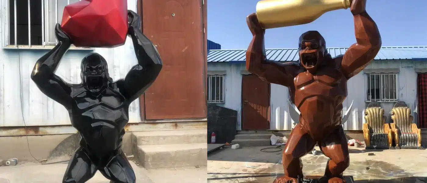 Geometric Gorilla Sculpture