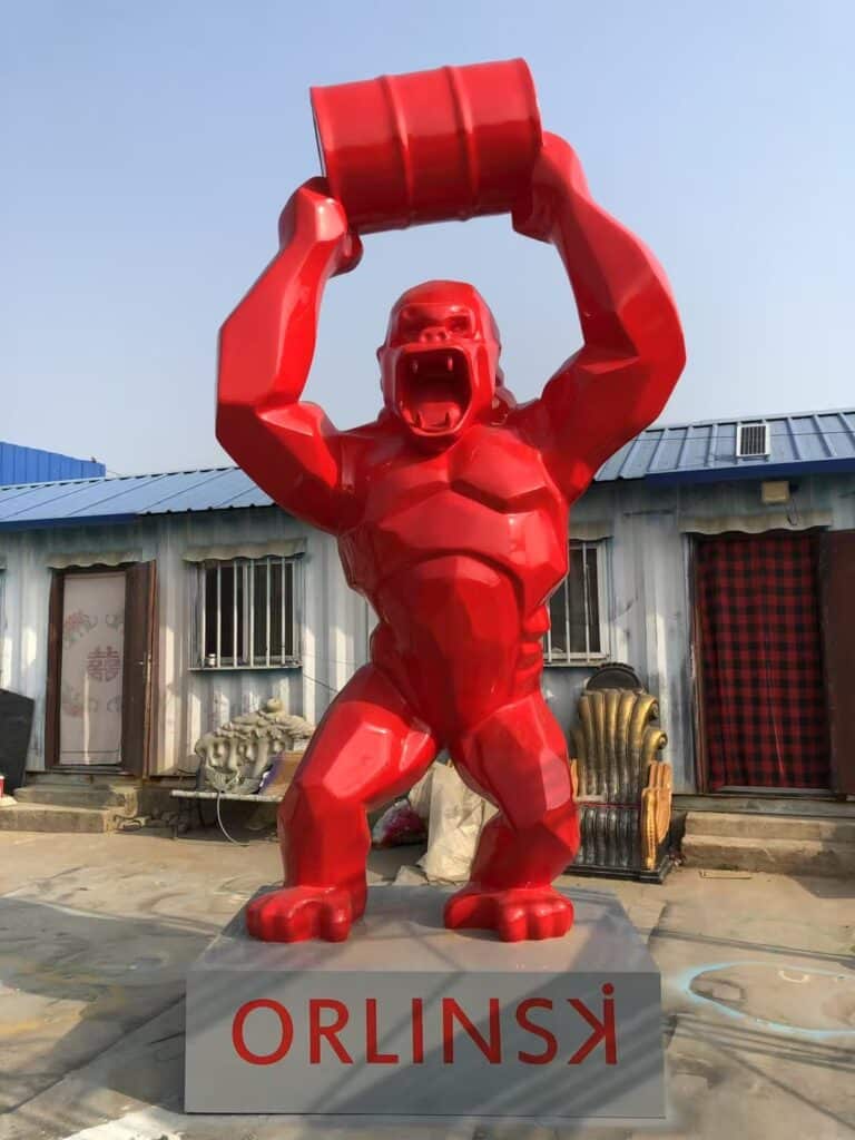 Geometric Gorilla Sculpture