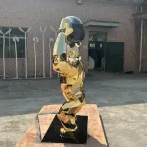 geometric gorilla sculpture