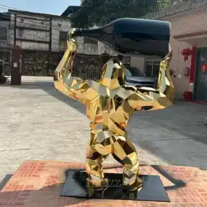 geometric gorilla sculpture