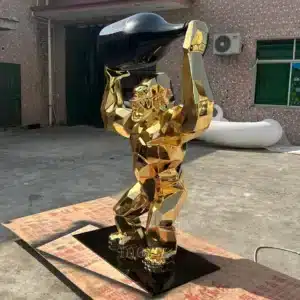 geometric gorilla sculpture